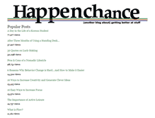 Tablet Screenshot of happenchance.net